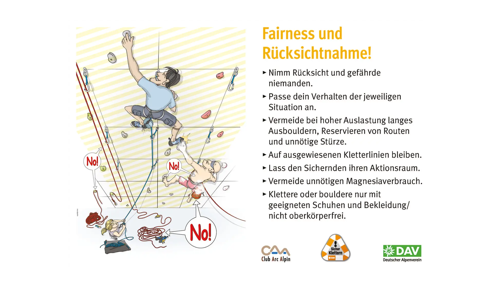 Regeln für Kletterhallen des DAV | © DAV