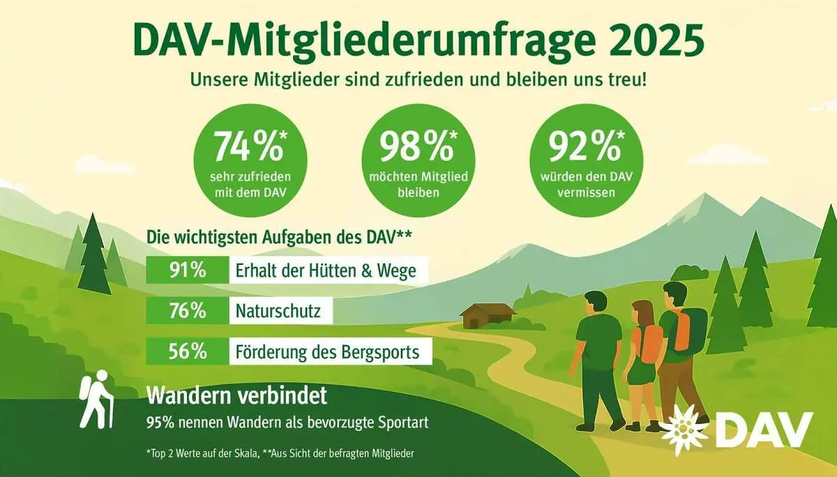 Grafuk der aktuellen Mitgliederumfrage | © DAV